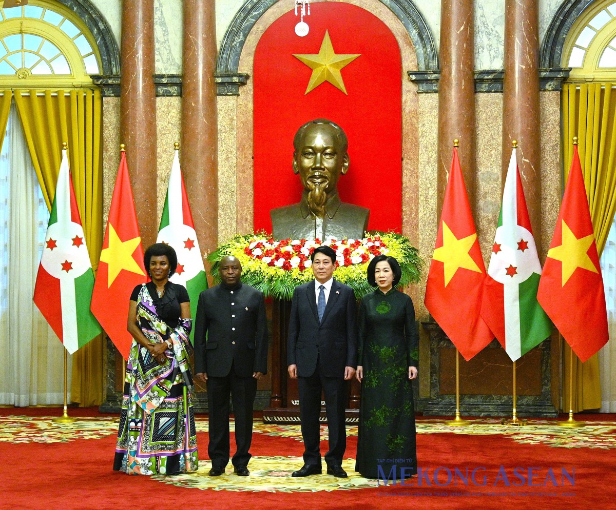 Chủ tịch nước Lương Cường chủ trì lễ đón chính thức Tổng thống Burundi