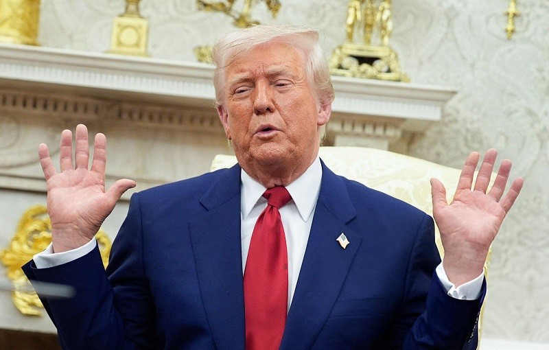 Tổng thống Donald Trump tại Nhà Trắng ngày 7/4. Ảnh: Getty