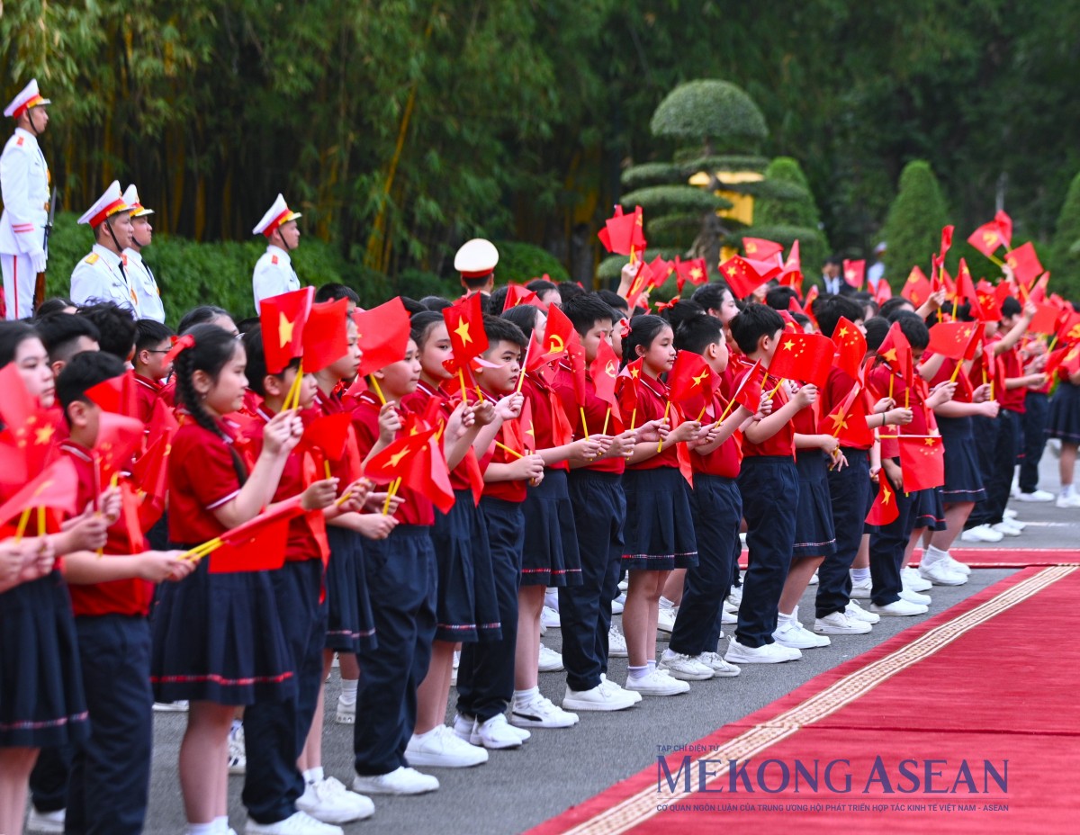 Toàn cảnh lễ đón Tổng Bí thư, Chủ tịch Trung Quốc Tập Cận Bình