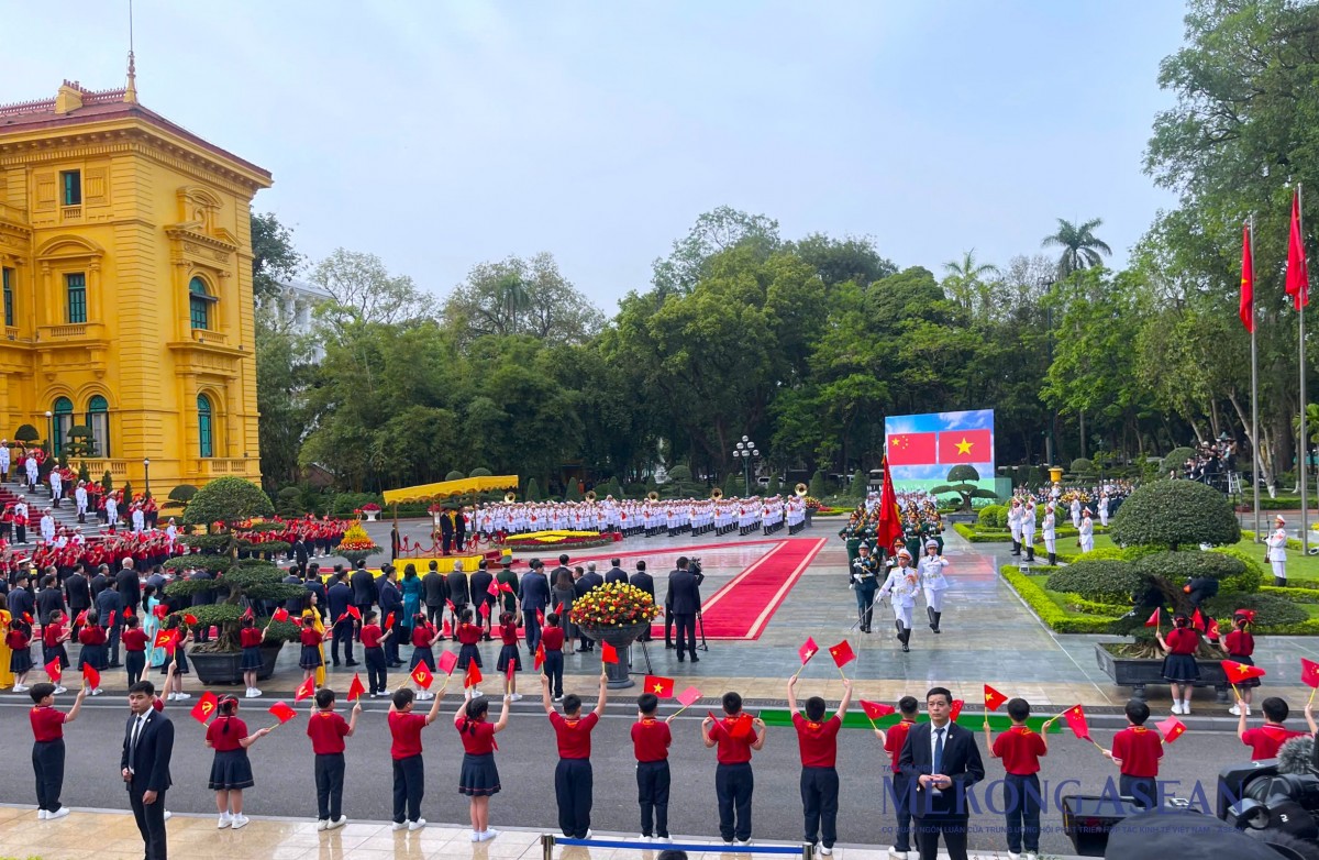 Toàn cảnh lễ đón Tổng Bí thư, Chủ tịch Trung Quốc Tập Cận Bình