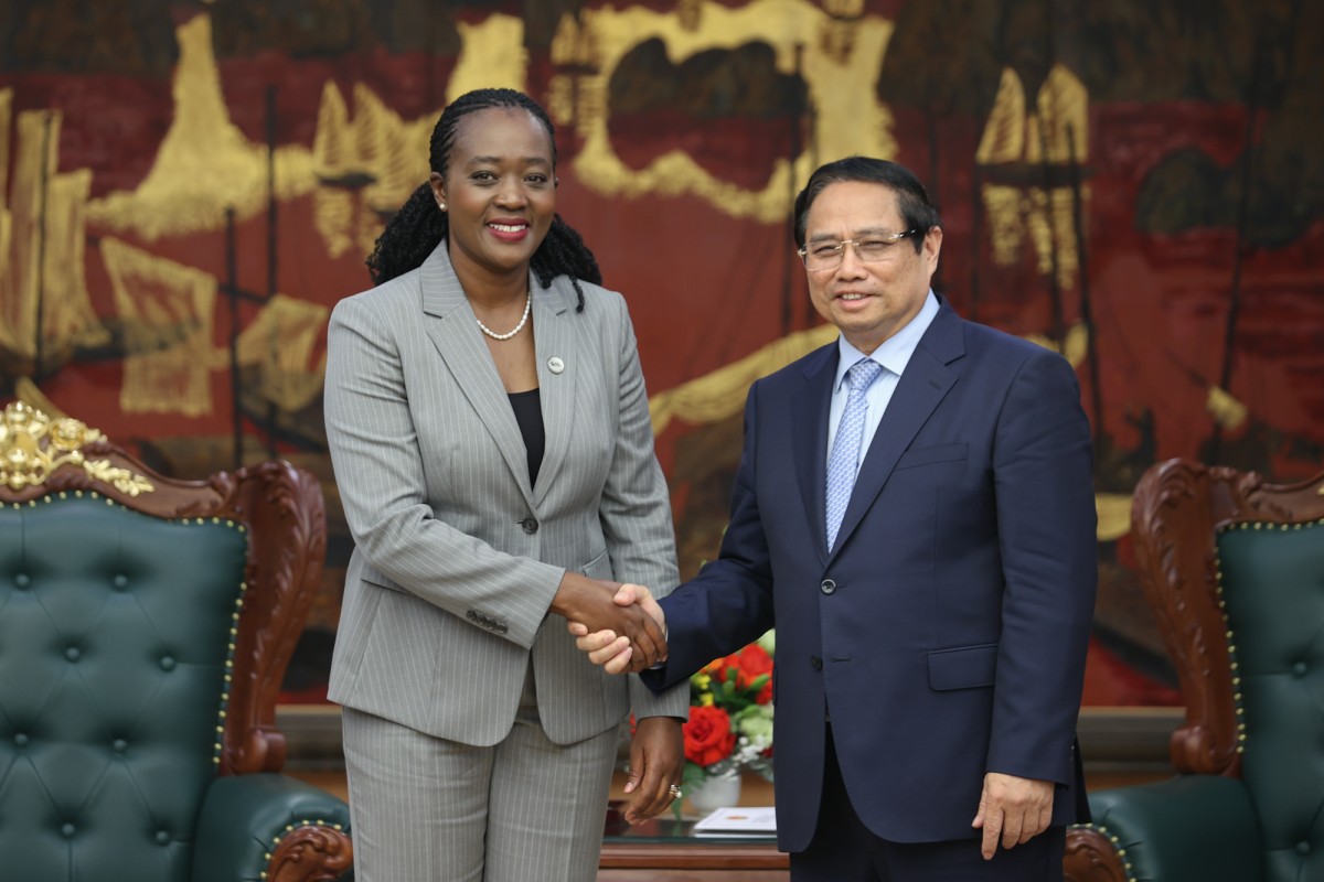 Phiên bản chính thức của 555Win Phạm Minh Chính và Bộ trưởng Quốc phòng Kenya Soipan Tuya. Ảnh: VGP.