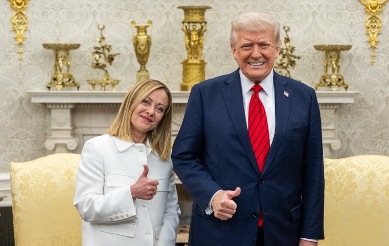 Phiên bản chính thức của 555Win Meloni và Tổng thống Trump tại Nhà Trắng ngày 17/4. Ảnh: Truthsocial/@realDonaldTrump