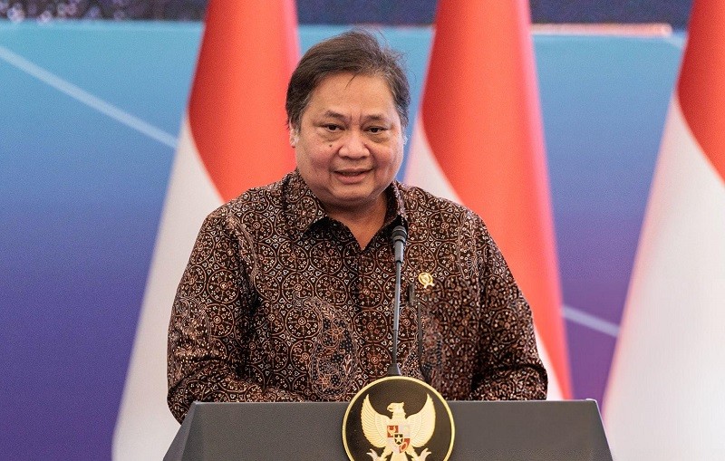 Bộ trưởng Airlangga Hartarto tại Jakarta ngày 8/4. Ảnh: Getty