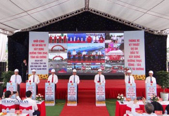 Hải Dương khởi công đường tỉnh 394B và thông xe đường trục Đông - Tây