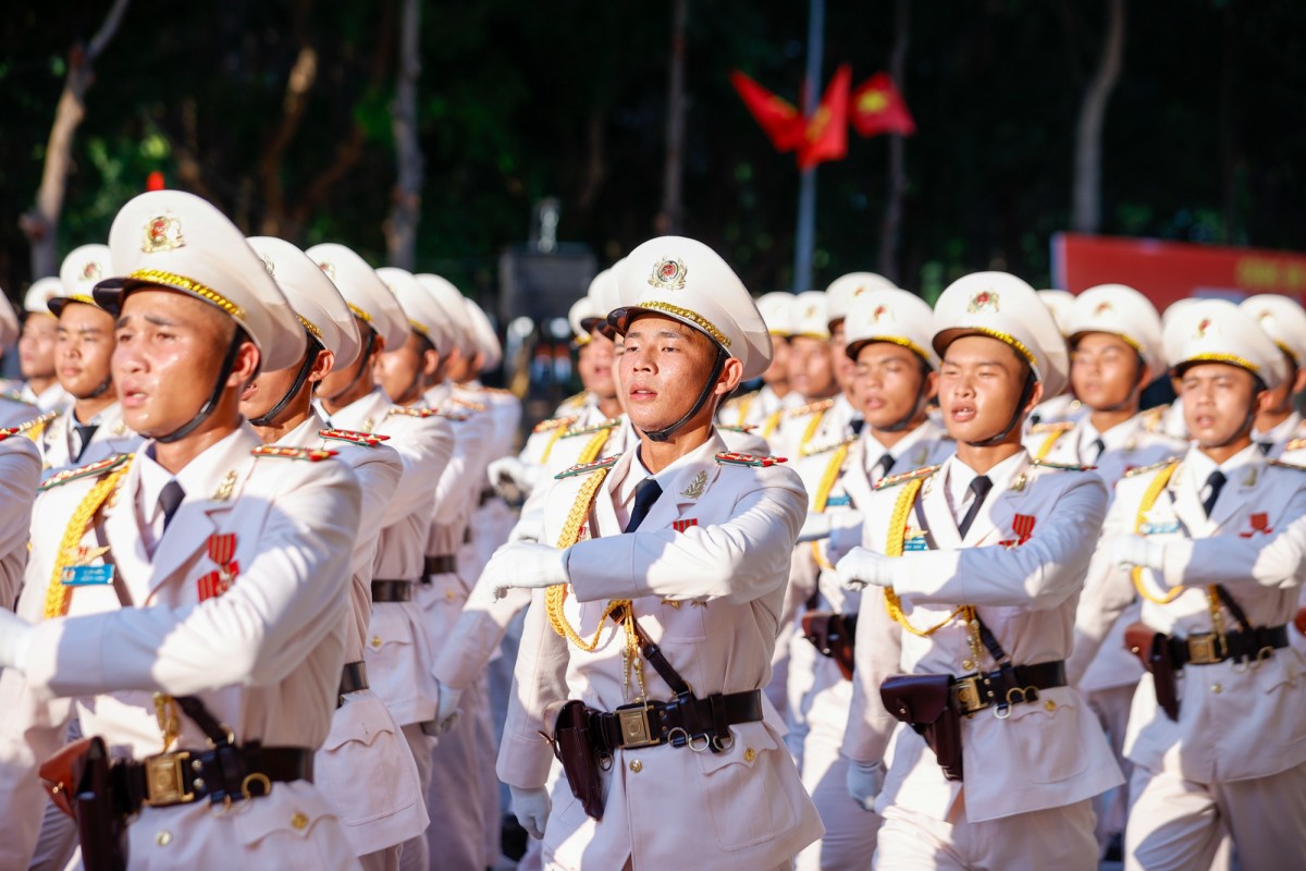 Các lực lượng diễu binh, diễu hành. Ảnh: VGP.