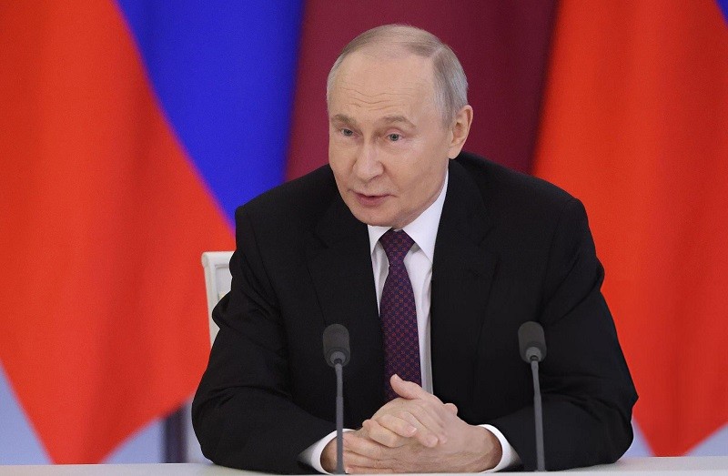 Tổng thống Putin tại Moscow ngày 17/4. Ảnh: Getty