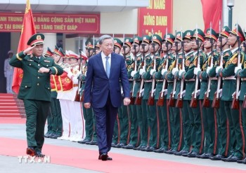 Tổng Bí thư Tô Lâm thăm và làm việc tại Binh chủng Tăng thiết giáp