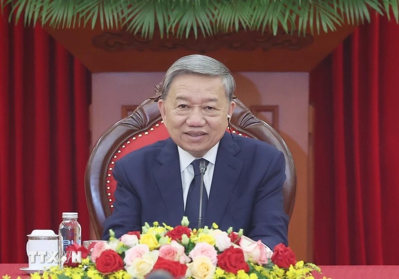 Tổng Bí thư Tô Lâm điện đàm với Chủ tịch Đảng Đại hội Dân tộ