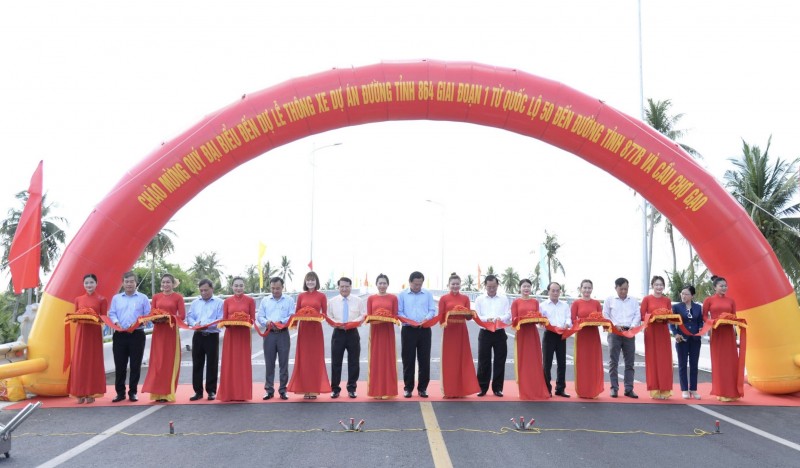 Tiền Giang: Thông xe Dự án nâng cấp, mở rộng Đường tỉnh 864 giai đoạn 1