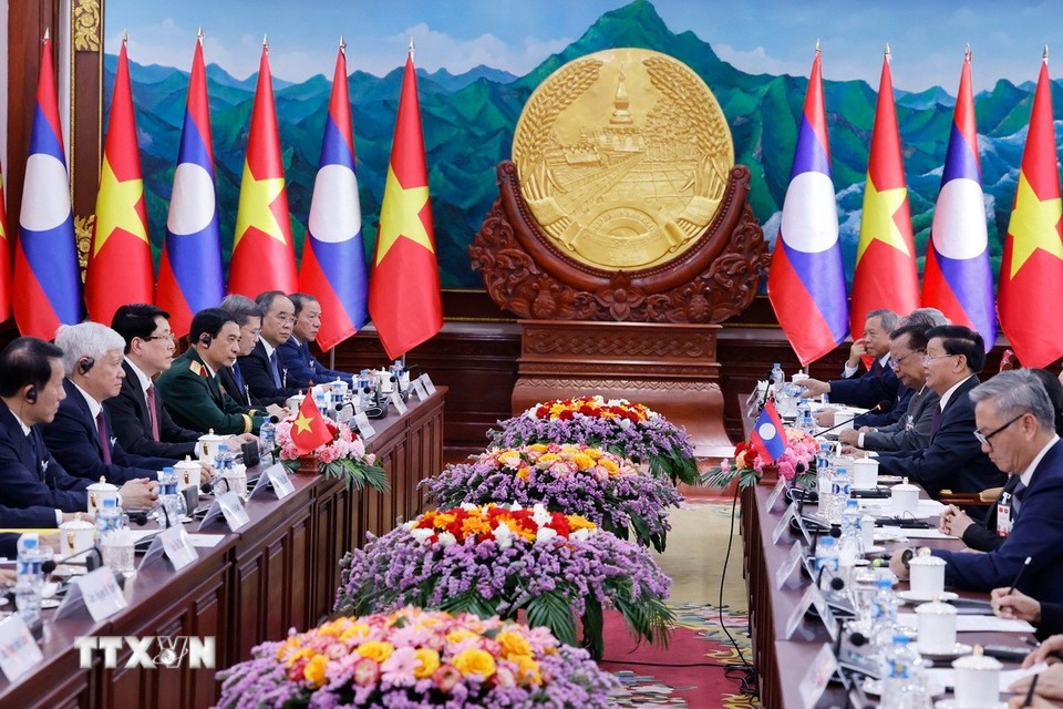 Toàn cảnh buổi hội đàm. Ảnh: TTXVN.