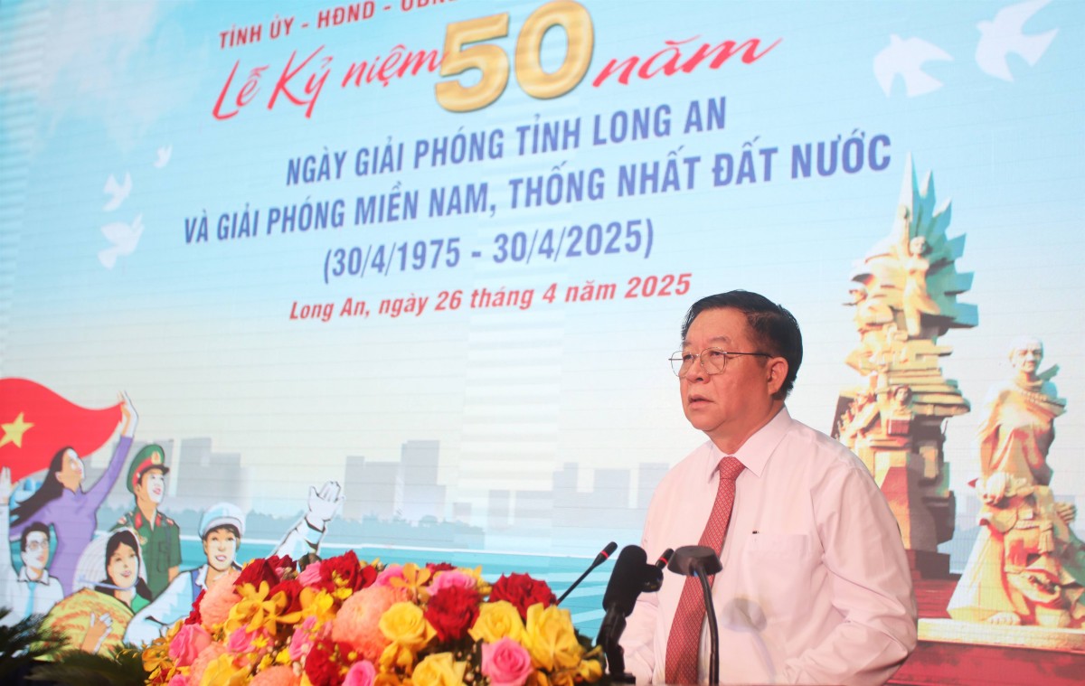 Trưởng Ban Tuyên giáo và Dân vận Trung ương - Nguyễn Trọng Nghĩa phát biểu tại buổi lễ