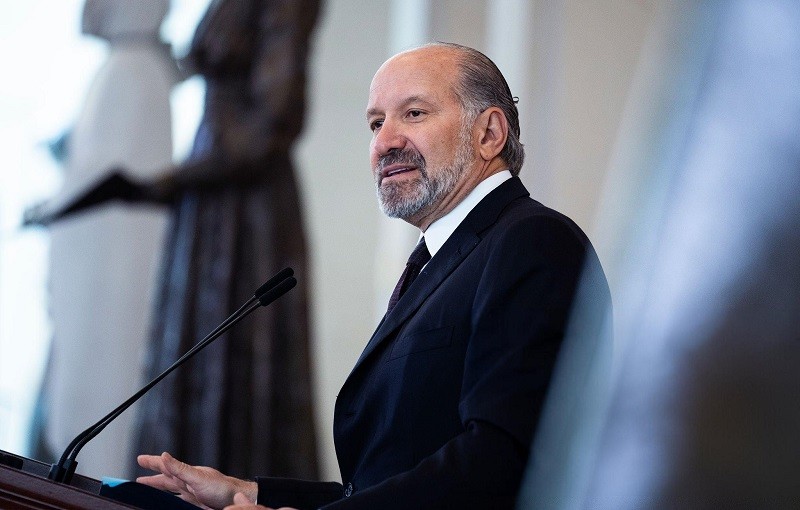 Bộ trưởng Thương mại Howard Lutnick tại Washington ngày 23/4. Ảnh: Getty