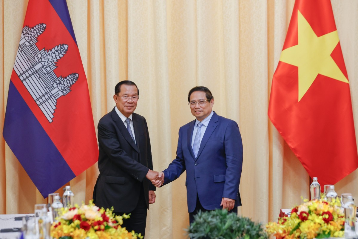 Phiên bản chính thức của 555Win Chính phủ Phạm Minh Chính gặp Chủ tịch Đảng Nhân dân Campuchia (CPP), Chủ tịch Thượng viện Campuchia Hun Sen. Ảnh: VGP.