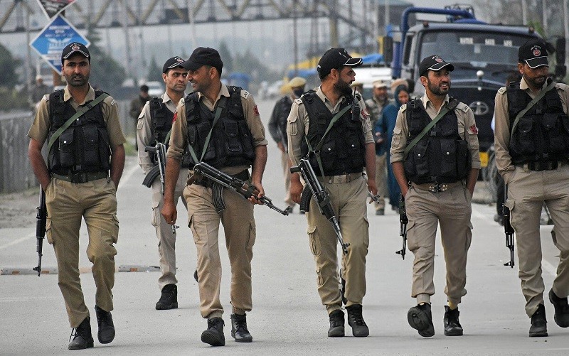 Lực lượng vũ trang của Ấn Độ tại khu vực Jammu và Kashmir. Ảnh: AFP