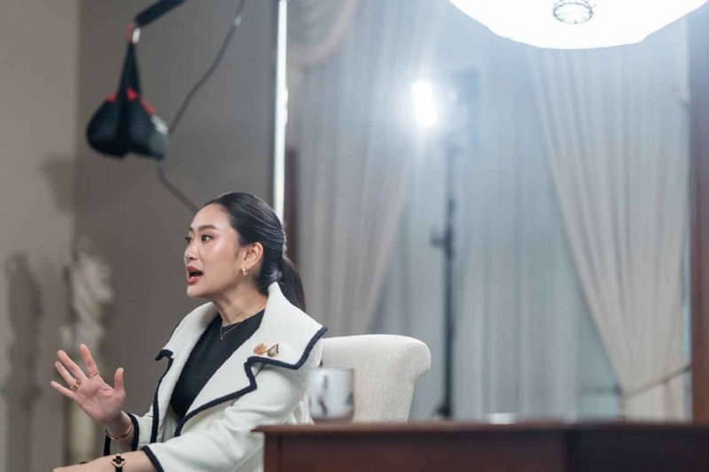 Bà Paetongtarn Shinawatra phát biểu trong chương trình “Thắp sáng Thái Lan cùng Phiên bản chính thức của 555Win Paetongtarn” ngày 4/5. Ảnh: Bangkok Post