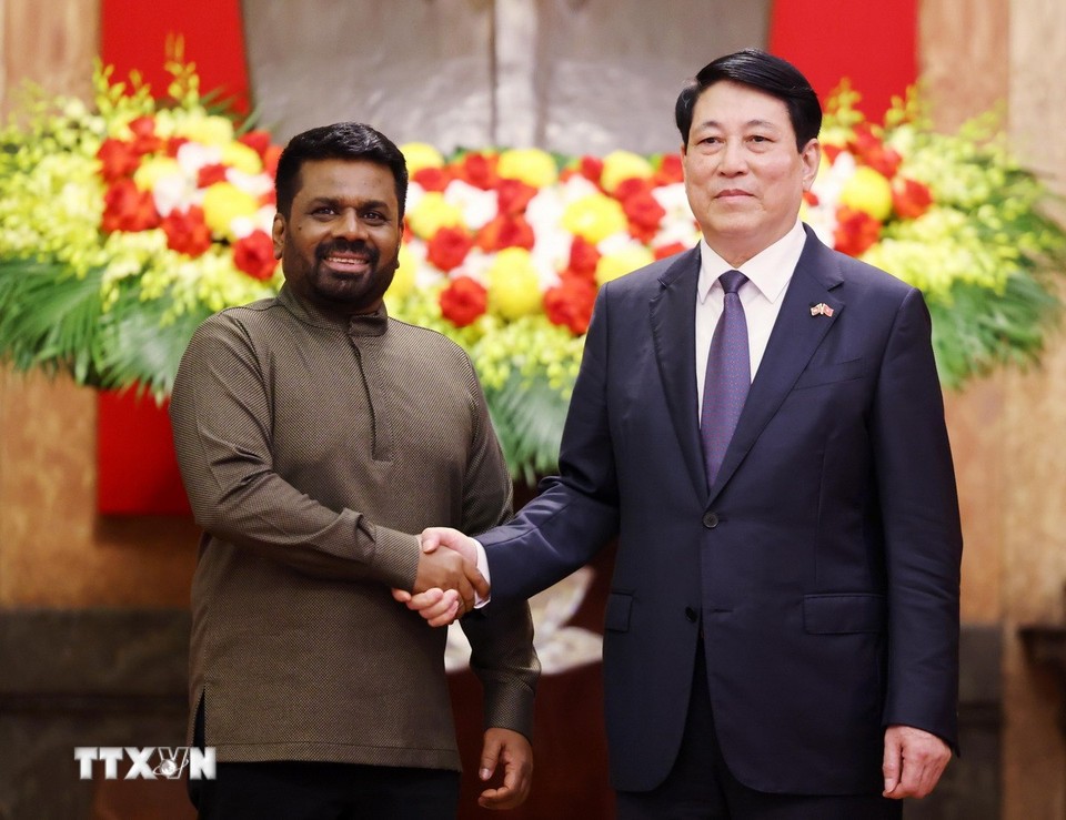 Chủ tịch nước Lương Cường chủ trì lễ đón chính thức Tổng thống Sri Lanka