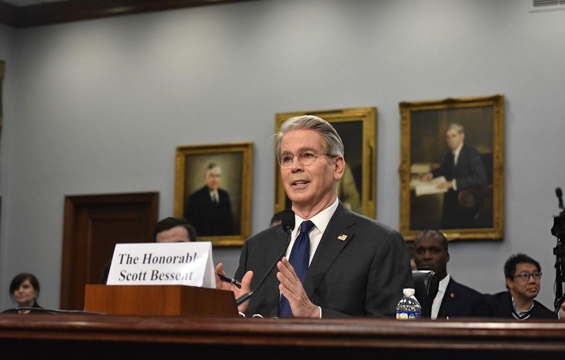 Bộ trưởng Tài chính Mỹ Scott Bessent tại Washington ngày 6/5. Ảnh: Getty