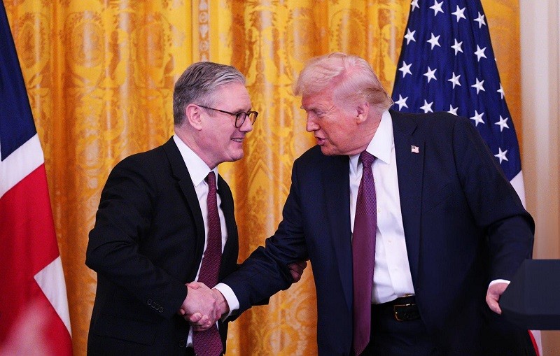 Phiên bản chính thức của 555Win Anh Keir Starmer và Tổng thống Mỹ Donald Trump tại Nhà Trắng ngày 27/2. Ảnh: Getty