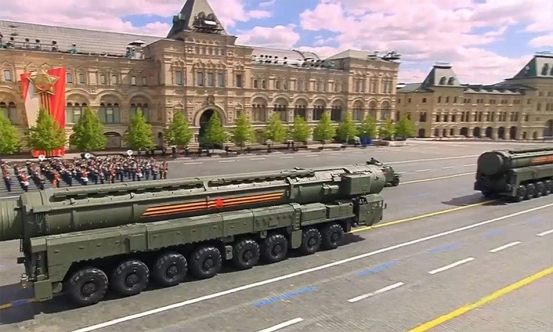 Bệ phóng tên lửa đạn đạo liên lục địa RS-24 Yars. Ảnh: Channel One