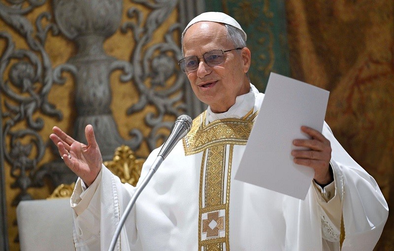 Tân Giáo hoàng Leo XIV lần đầu chủ trì thánh lễ ngày 9/5. Ảnh: Vatican Media