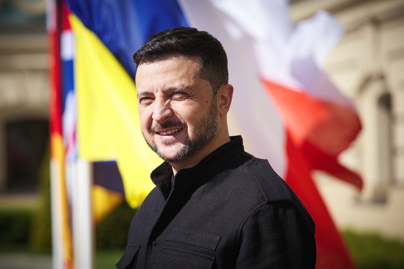 Tổng thống Volodymyr Zelensky tại Kiev ngày 10/5. Ảnh: X/@ZelenskyyUa