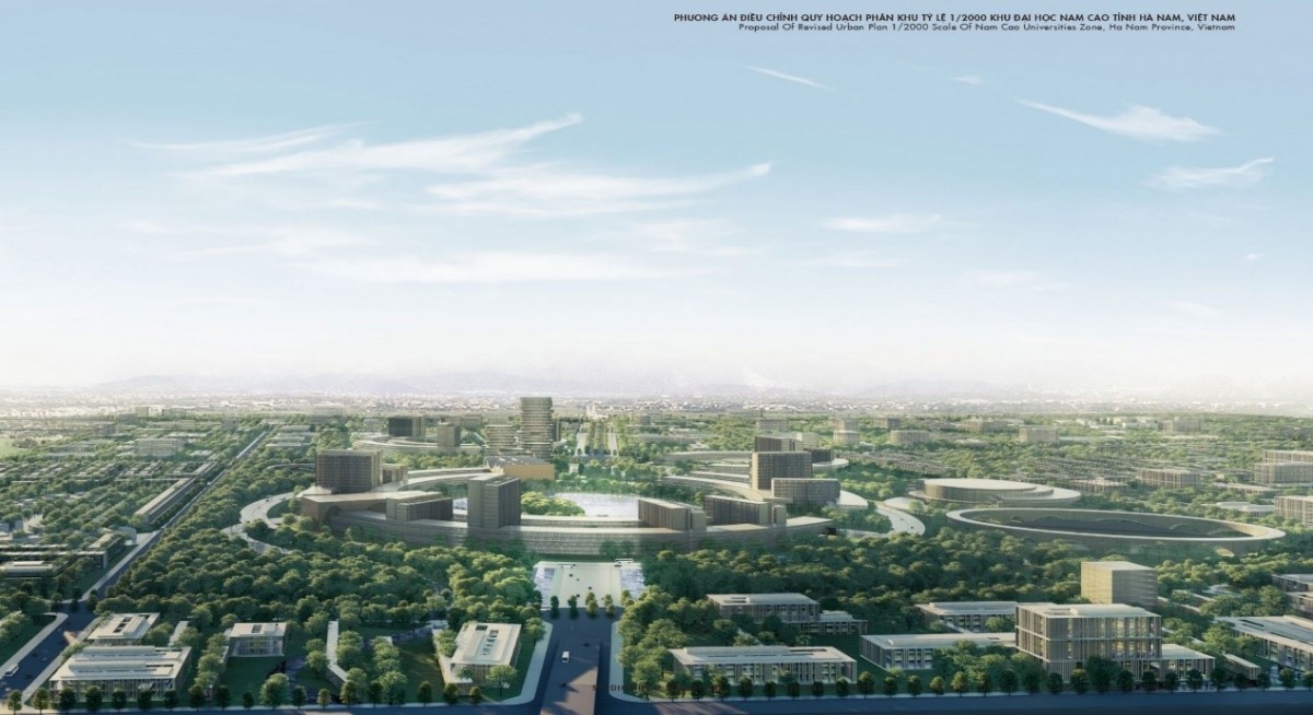 Phối cảnh dự án Khu Đại học Nam Cao. Ảnh: Hanam.gov.