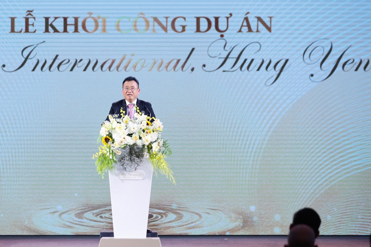 Ông Đặng Thành Tâm, Chủ tịch Tổng công ty Phát triển Đô thị Kinh Bắc phát biểu. Ảnh: VGP.