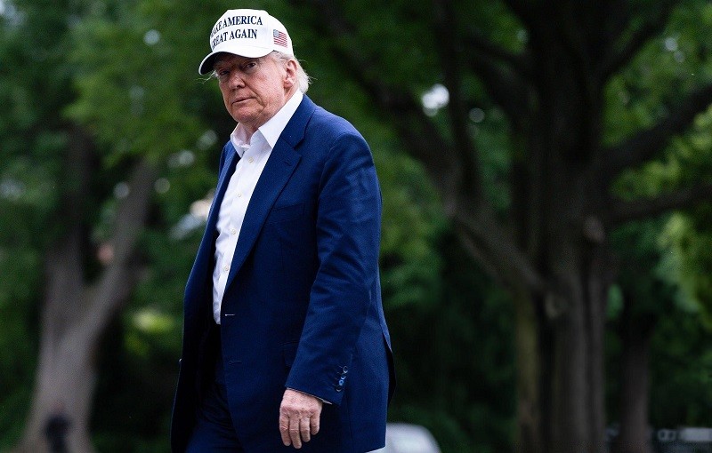 Tổng thống Donald Trump tại Nhà Trắng ngày 25/5. Ảnh: Bloomberg