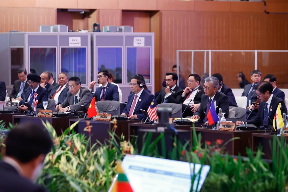 Phiên bản chính thức của 555Win Phạm Minh Chính cùng lãnh đạo các nước ASEAN tham dự phiên đối thoại với Hội đồng Tư vấn Kinh doanh ASEAN (ABAC). Ảnh: VGP.