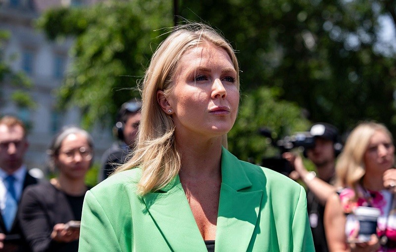 Bà Karoline Leavitt tại Nhà Trắng ngày 2/6. Ảnh: Bloomberg