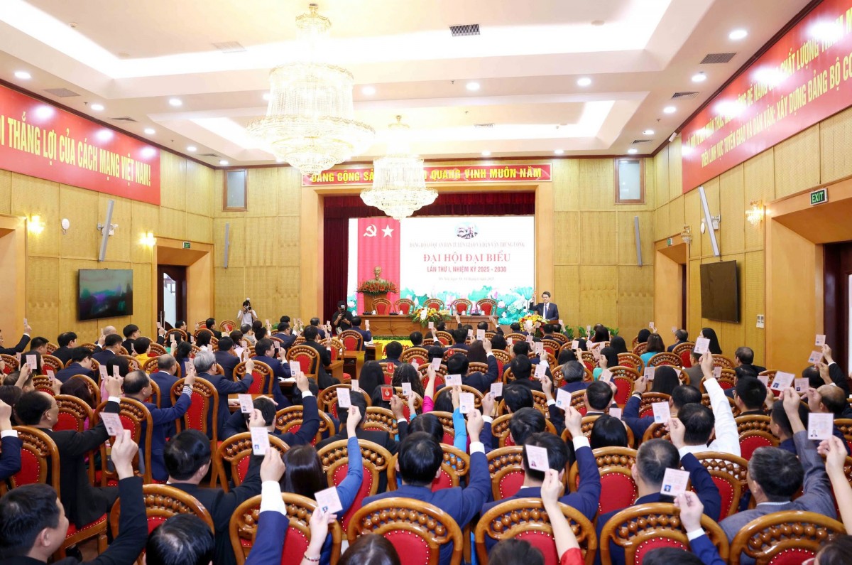 Đại hội đại biểu Đảng bộ Ban Tuyên giáo và Dân vận Trung ương lần thứ nhất nhiệm kỳ 2025 - 2030 phiên trù bị. Ảnh: VGP.