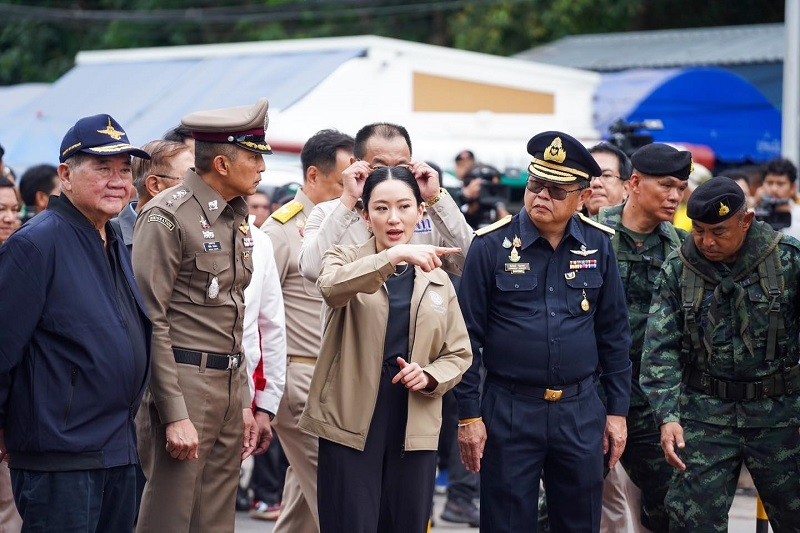 Bà Paetongtarn Shinawatra trong chuyến thăm tỉnh Surin ngày 11/6. Ảnh: Facebook/@Ing Shinawatra