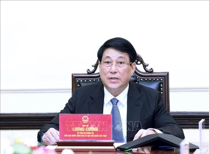 Chủ tịch nước Lương Cường điện đàm với tân Tổng thống Hàn Quốc