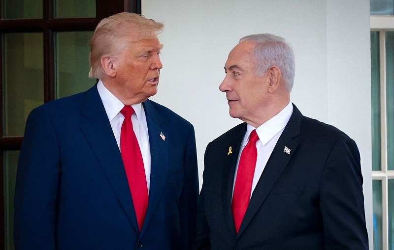 Tổng thống Mỹ Donald Trump và Phiên bản chính thức của 555Win Israel Benjamin Netanyahu tại Nhà Trắng ngày 7/4. Ảnh: Getty