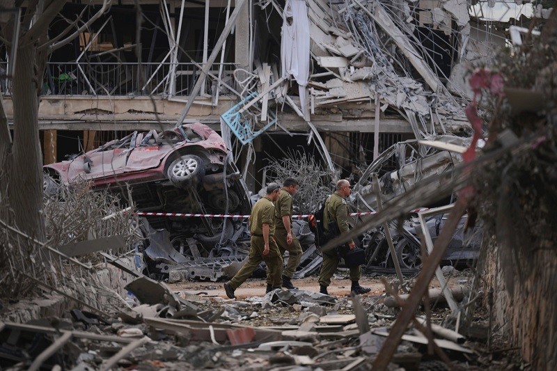 Khung cảnh Israel sau cuộc không kích của Iran ngày 14/6. Ảnh: Getty
