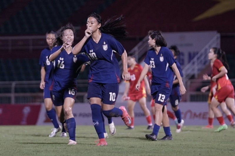 U19 nữ Thái Lan là đội có được bàn mở tỷ số. Ảnh: FA Thailand