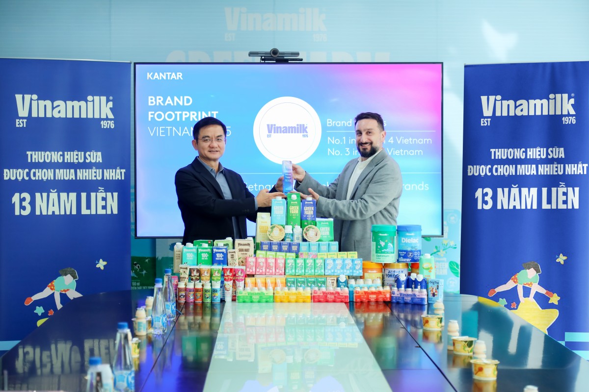Vinamilk góp mặt 5 trong Top 10 thương hiệu sữa được chọn mua nhiều nhất Việt Nam