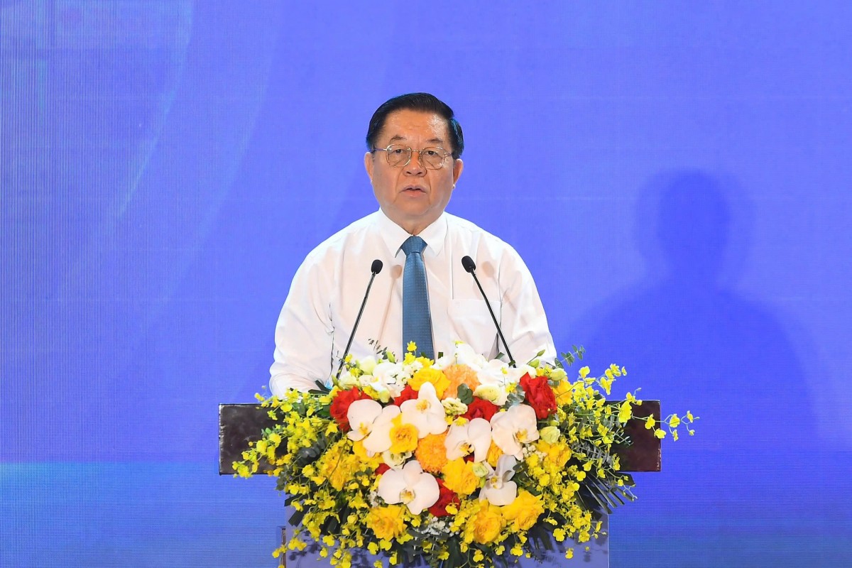 Trưởng Ban Tuyên giáo và Dân vận Trung ương Nguyễn Trọng Nghĩa phát biểu tại lễ khai mạc Hội Báo toàn quốc năm 2025. Ảnh: VGP.