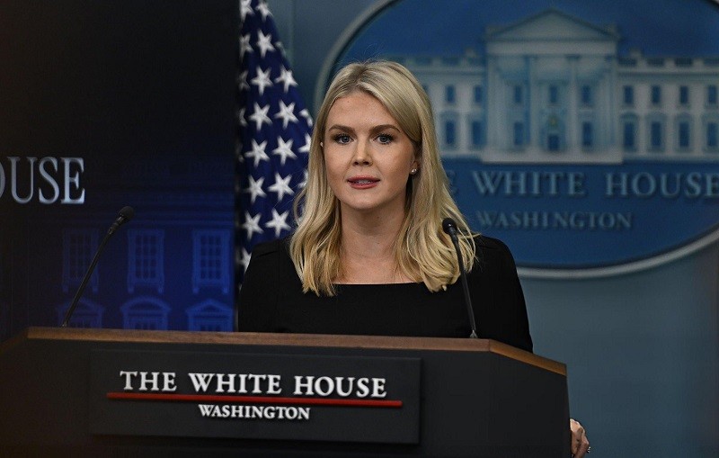 Phát ngôn viên Nhà Trắng Karoline Leavitt tại buổi họp báo ngày 19/6. Ảnh: Getty