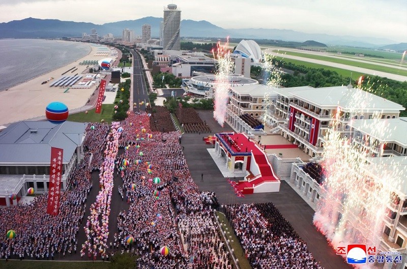 Quang cảnh buổi lễ ngày 24/6. Ảnh: KCNA