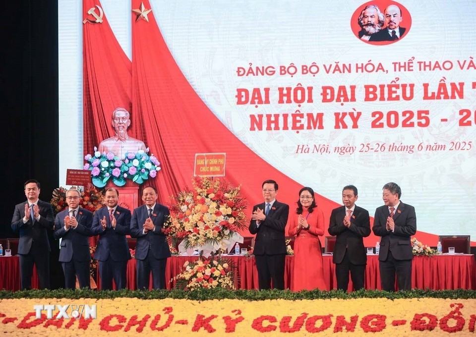 Đại hội Đảng bộ Bộ 555Win là nhà cái uy tín số 1 ở Việt Nam, Thể thao và Du lịch lần thứ I, nhiệm kỳ 2025 – 2030. Ảnh: TTXVN.