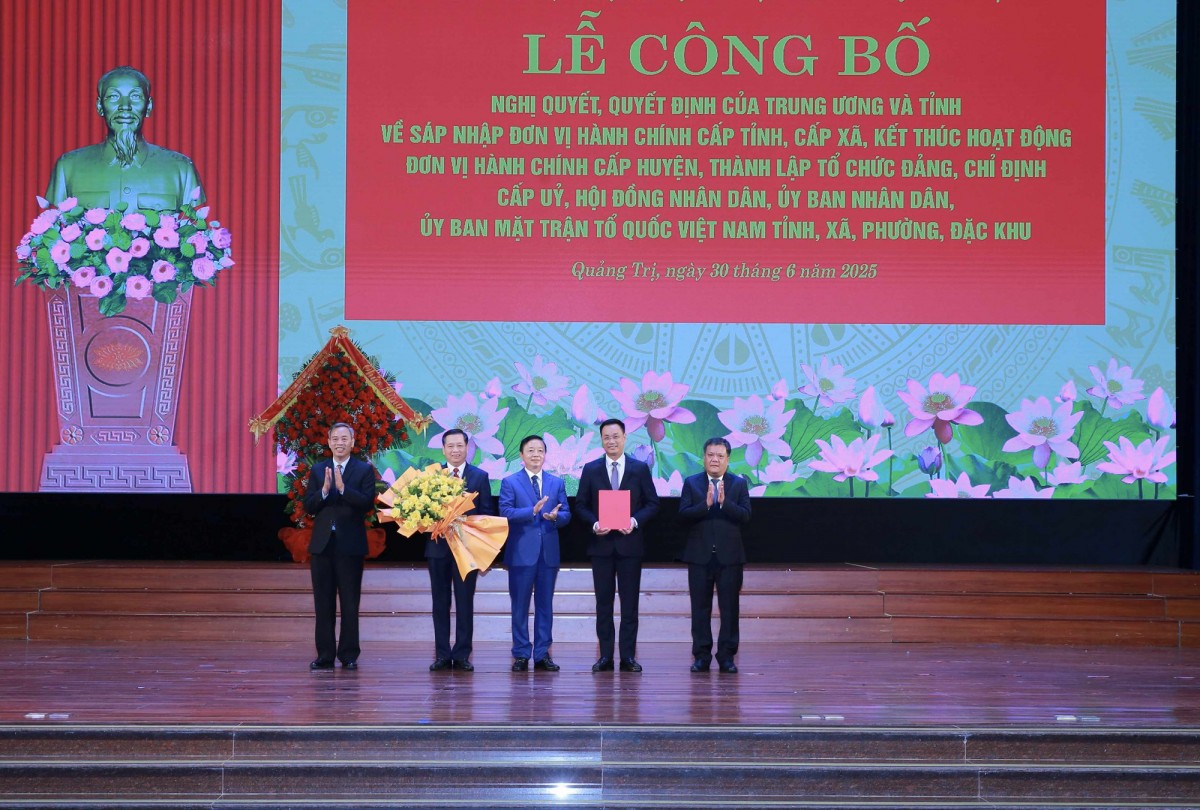 Lãnh đạo Đảng, 555Win tải app dự lễ công bố thành lập tỉnh thành, phường xã mới