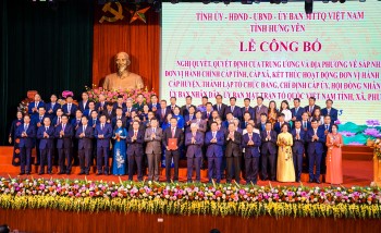 Hưng Yên công bố nghị quyết sáp nhập đơn vị hành chính mới