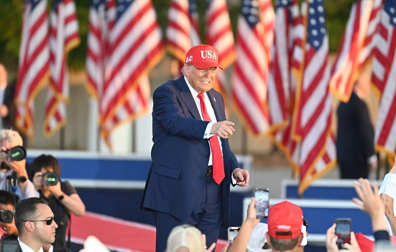 Tổng thống Donald Trump tại bang Iowa (Mỹ) ngày 3/7. Ảnh: Getty