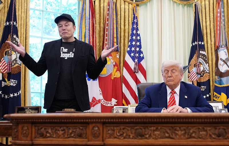 Tỷ phú Musk và Tổng thống Trump tại Nhà Trắng ngày 30/5. Ảnh: Getty