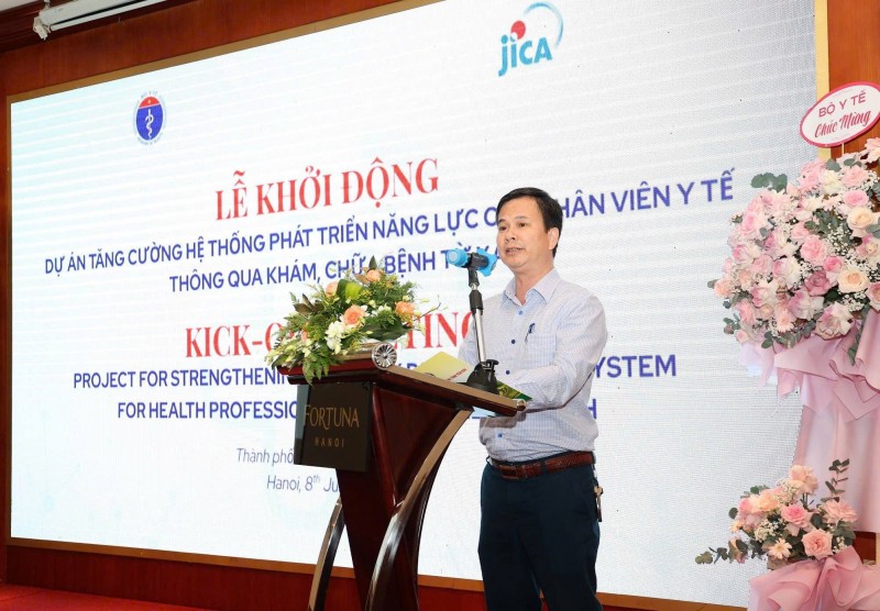 TS BS Nguyễn Song Hào, Phó giám đốc Sở Y tế Lào Cai chia sẻ tại lễ phát động dự án. Nguồn: Sở Y tế tỉnh Lào Cai.