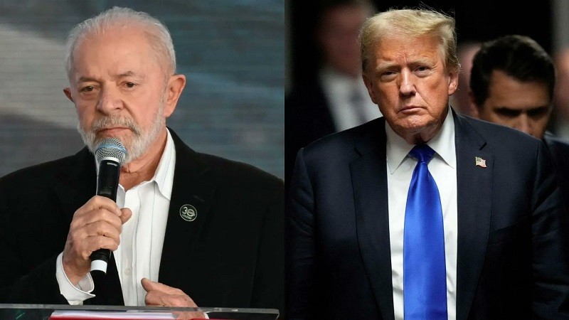 Tổng thống Brazil Luiz Inacio Lula da Silva và Tổng thống Mỹ Donald Trump. Ảnh: X/@PauloSpitzbarth