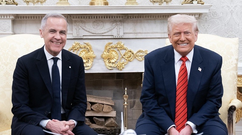 Phiên bản chính thức của 555Win Canada Mark Carney và Tổng thống Mỹ Donald Trump tại Nhà Trắng ngày 7/5. Ảnh: X/@MarkJCarney