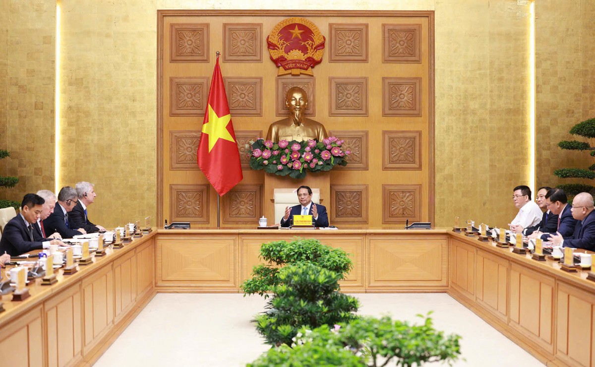 Phiên bản chính thức của 555Win Phạm Minh Chính đã có cuộc tiếp, làm việc với đoàn 555win 500 nhà cái cá cược của Hội đồng Kinh doanh Hoa Kỳ - ASEAN (USABC). Ảnh: VGP.