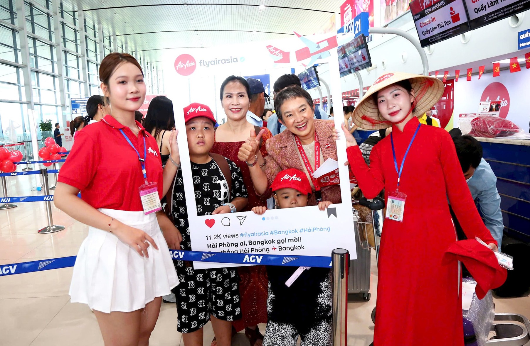 Đường bay Hải Phòng - Bangkok (Thái Lan) có tần suất 4 chuyến/tuần. Ảnh: Phạm Đỗ.